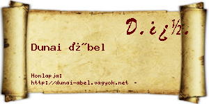 Dunai Ábel névjegykártya