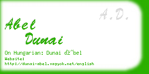 abel dunai business card
